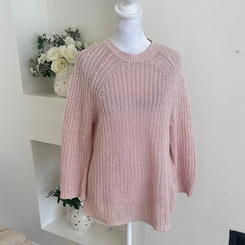 J. Crew Soft Pink Crew Neck Sweater